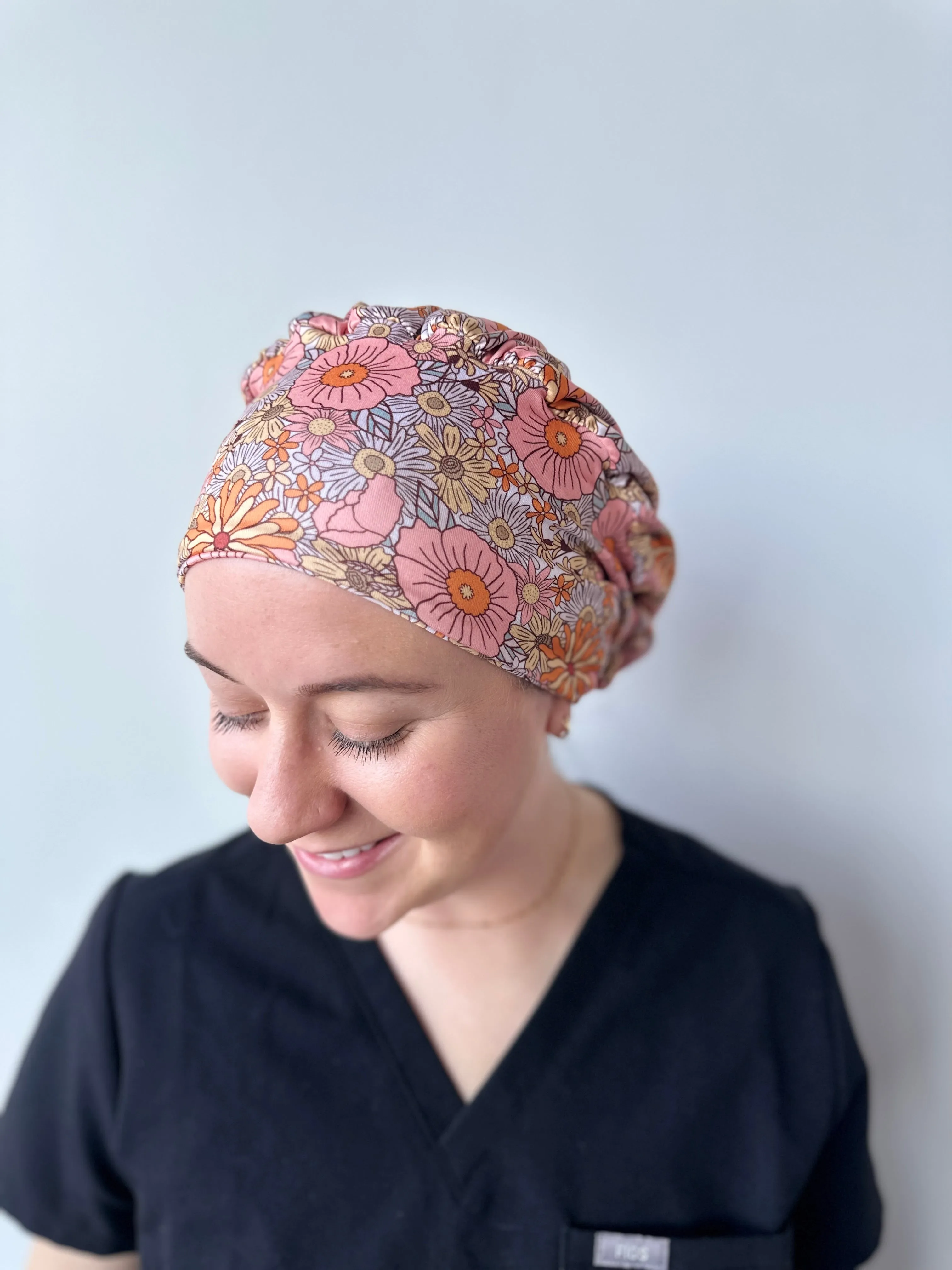 Scrub Hat - Poppies