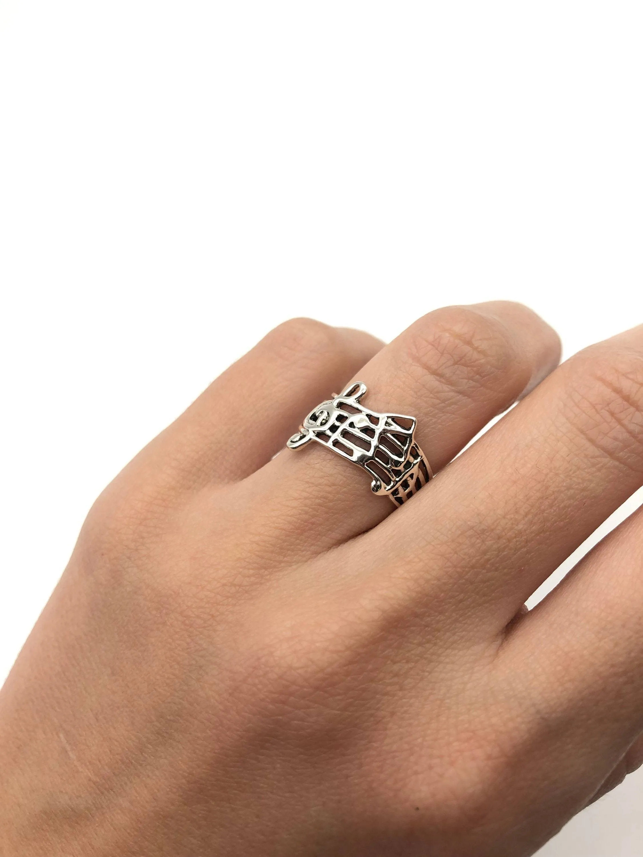 Silver Musical Note Ring -  Music Lover Ring - Music Note Ring