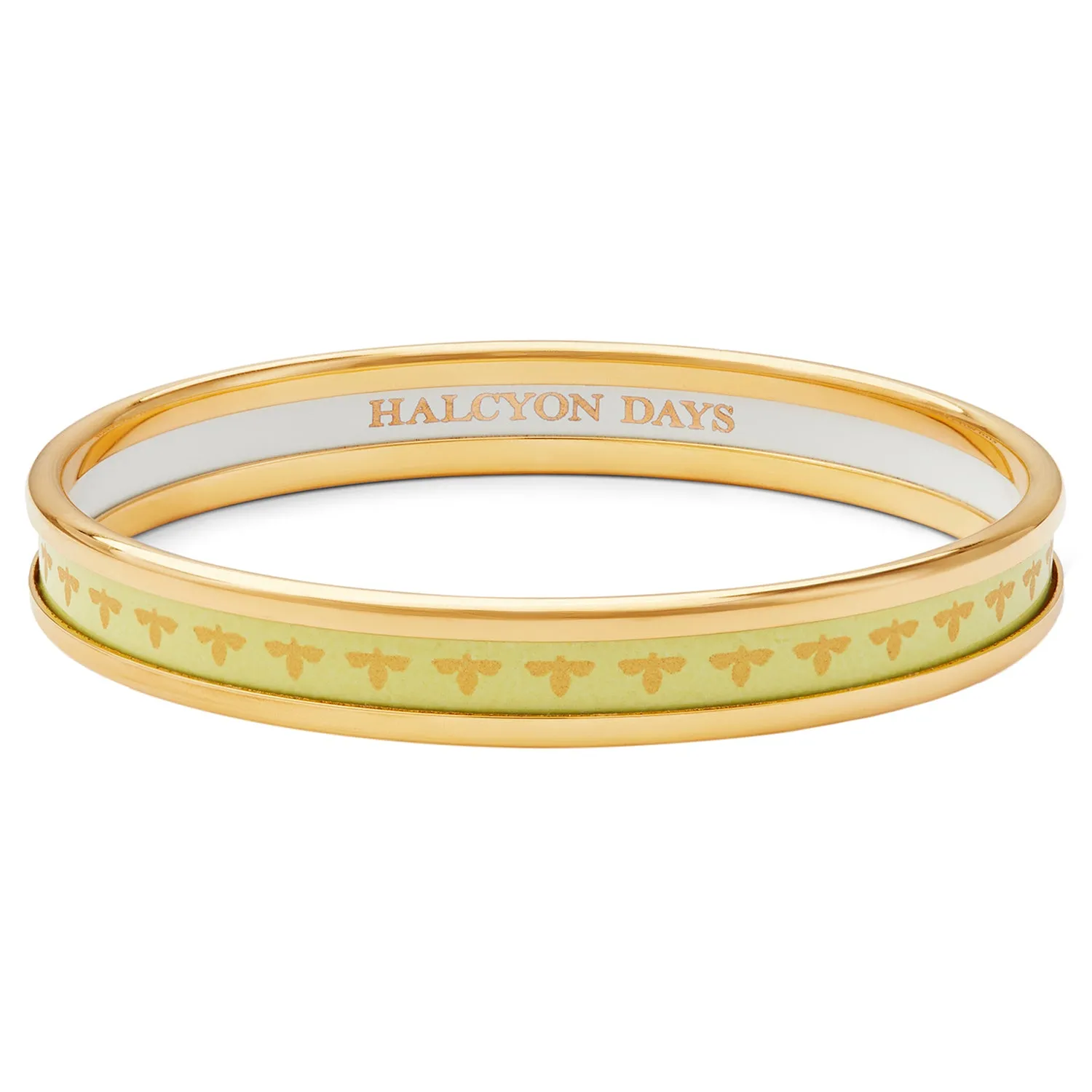Skinny Bee Buttercup & Gold Enamel Bangle