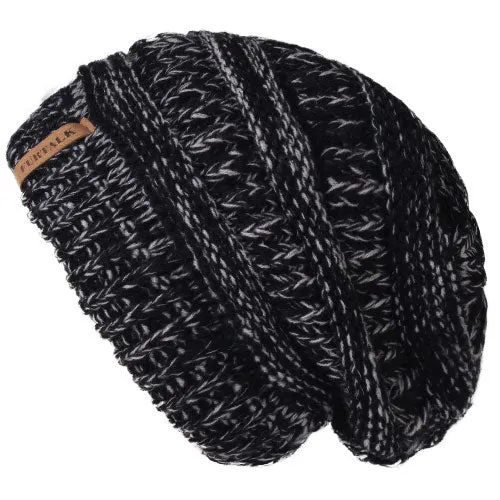 Slouchy Fleece Lining Casual Warm Knitted Winter Beanie