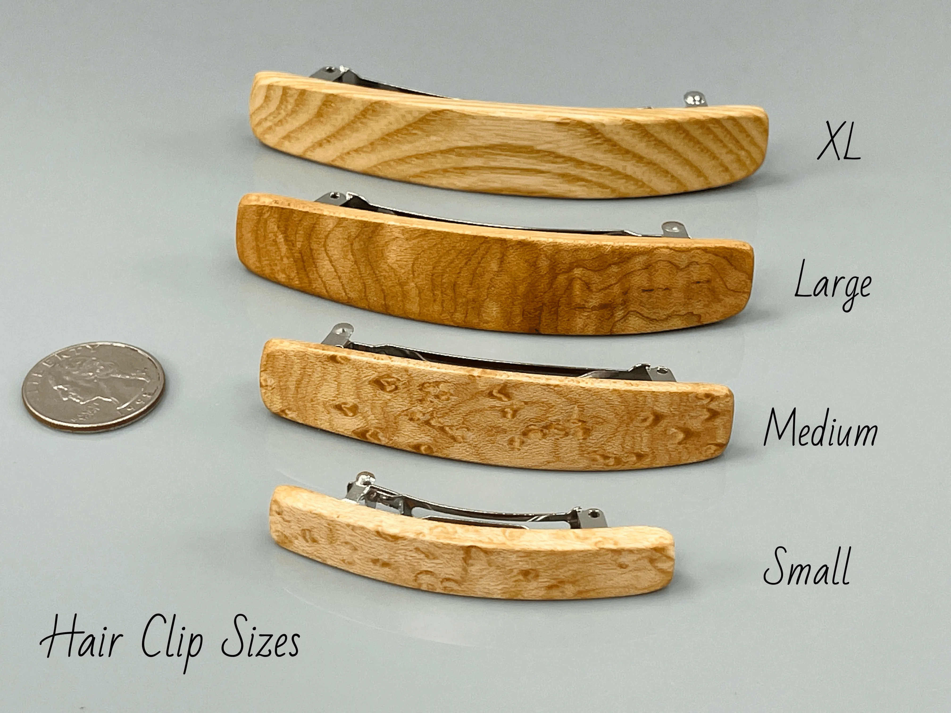 Small Chechen Hair Clip, Wooden Barrette, Fine Hair barrette, wood hair clip
