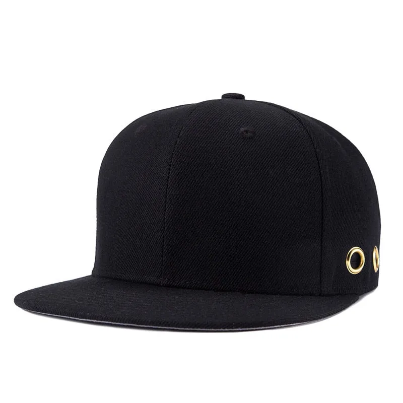 Solid Bone Snapback Caps Gorra Black Snapback Hats For Men Brand High Quality Unisex Black Hip Hop Baseball Cap