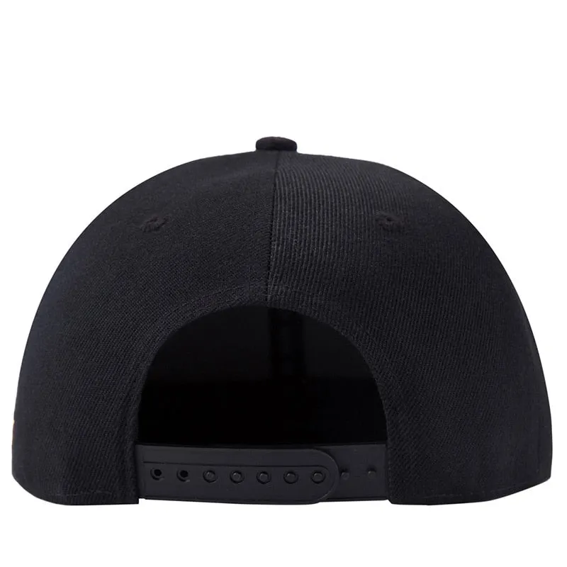 Solid Bone Snapback Caps Gorra Black Snapback Hats For Men Brand High Quality Unisex Black Hip Hop Baseball Cap