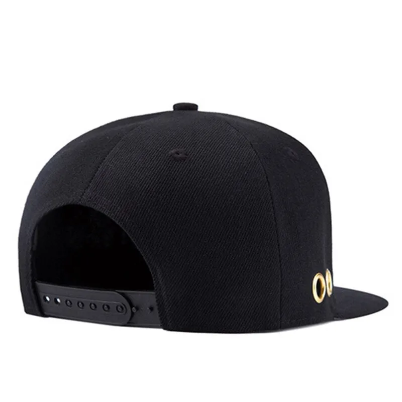 Solid Bone Snapback Caps Gorra Black Snapback Hats For Men Brand High Quality Unisex Black Hip Hop Baseball Cap