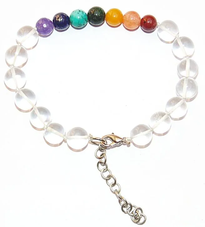 Sphatik and Chakra beads bracelet