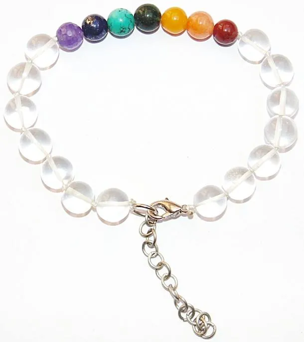 Sphatik and Chakra beads bracelet