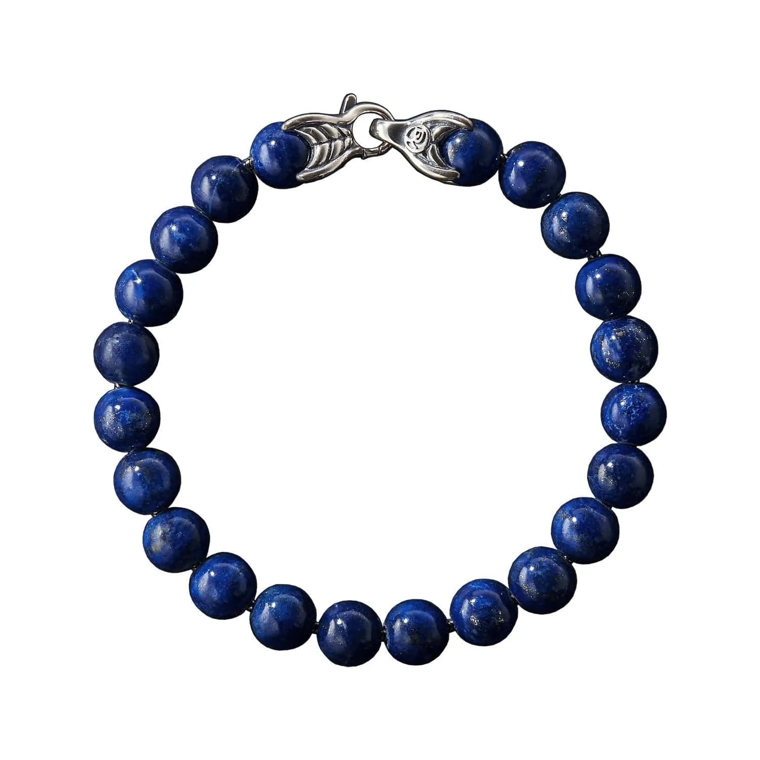 Spiritual Bead Bracelet in Polished Lapis Lazuli