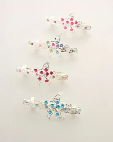 Star Design Barrette with stones