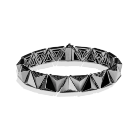 Star Wars™ Fine Jewelry DARK ARMOR WOMEN'S BRACELET 1 CT.TW. Black Diamonds Silver with Black Rhodium