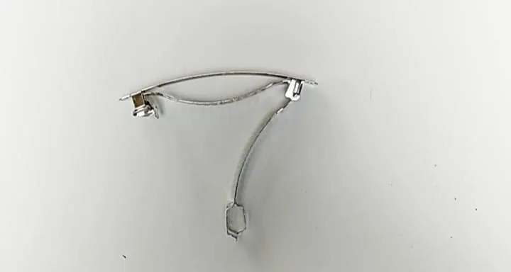 Support barrette à cheveux à décorer/argenté/ ou 8 cm