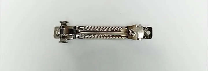 Support barrette à cheveux à décorer/argenté/ ou 8 cm