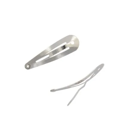 Support pince à cheveux à décorer argenté 6 cm