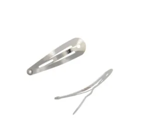 Support pince à cheveux à décorer argenté 6 cm