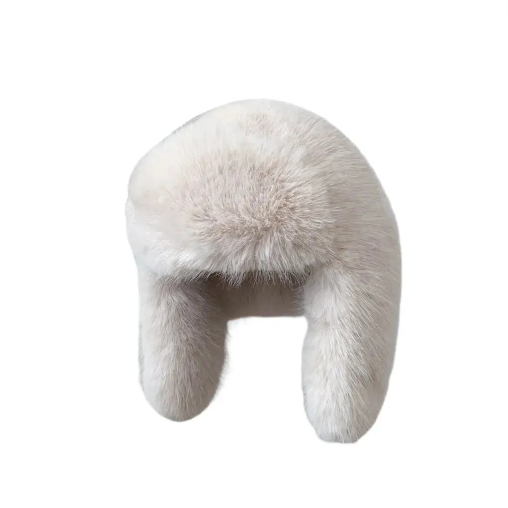 TAVIMART  -  Bucket hat Purple winter new candy color faux fur Y2k warm plush basin hat Unisex Bucket hat hat hats for women