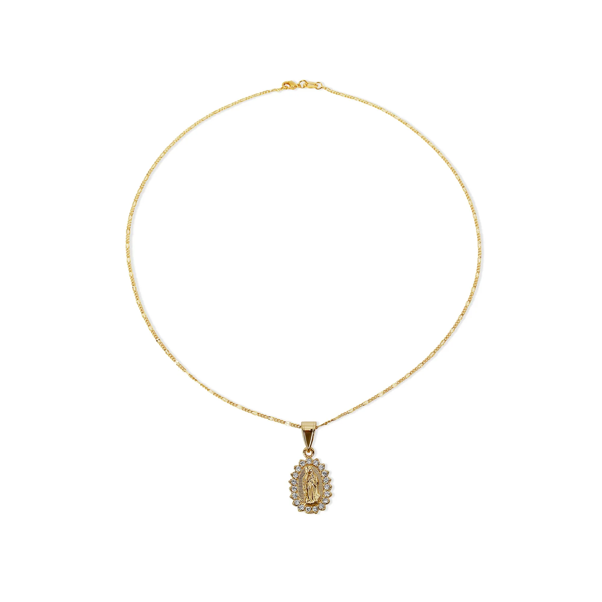 THE BEZEL FRAME GUADALUPE PENDANT NECKLACE