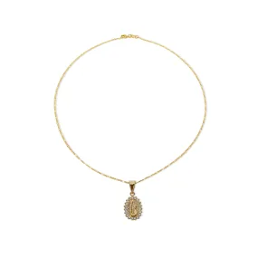 THE BEZEL FRAME GUADALUPE PENDANT NECKLACE