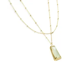 TRACEY CHEN | Bracelet | Trapezia Jadeite Double Chains Necklace