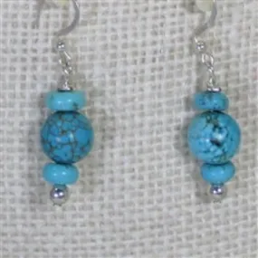 Turquoise Howlite Earrings