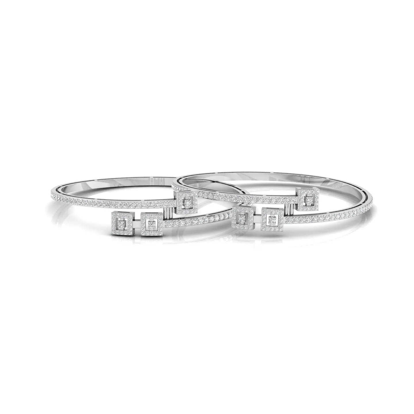 Twist Design Diamond Bangle