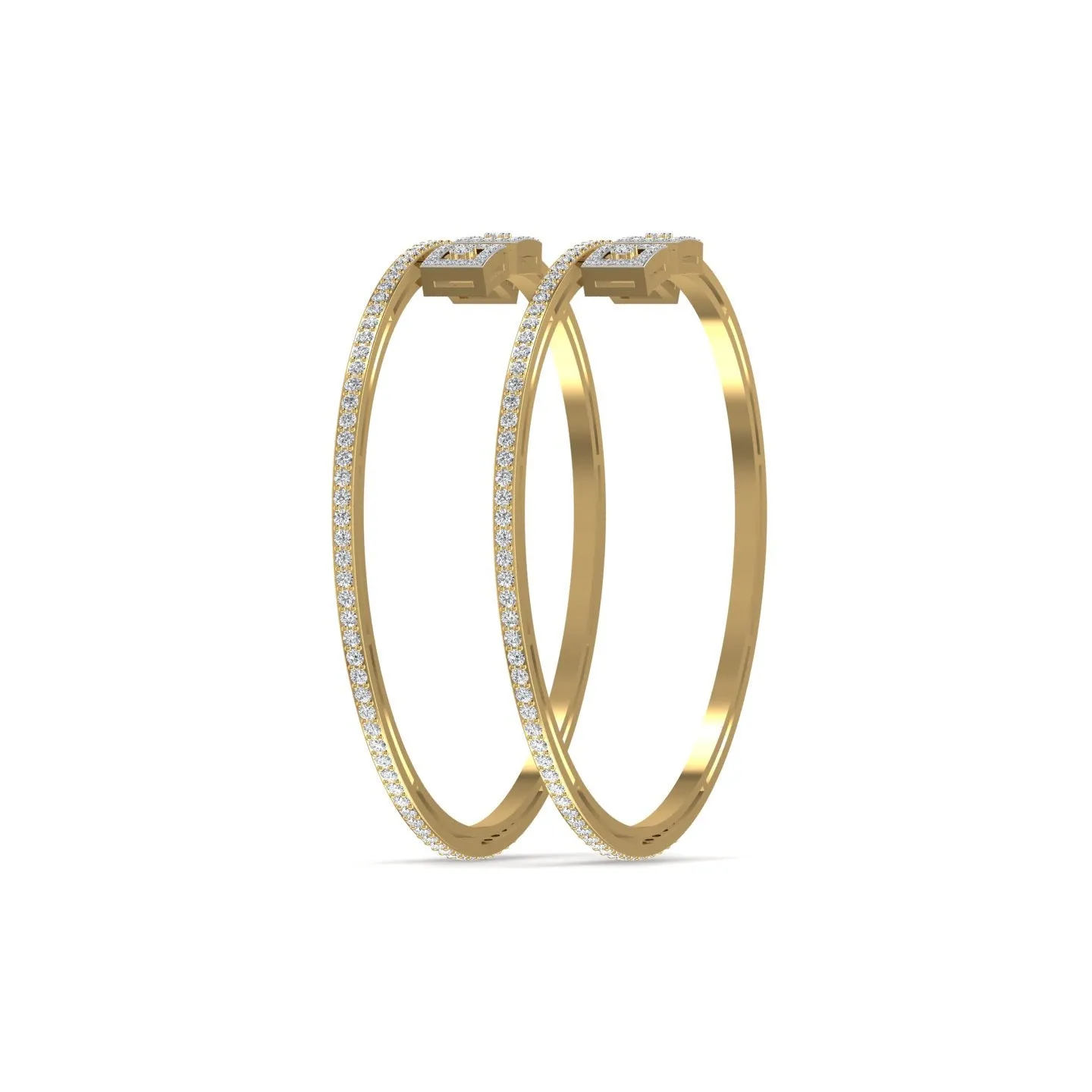 Twist Design Diamond Bangle