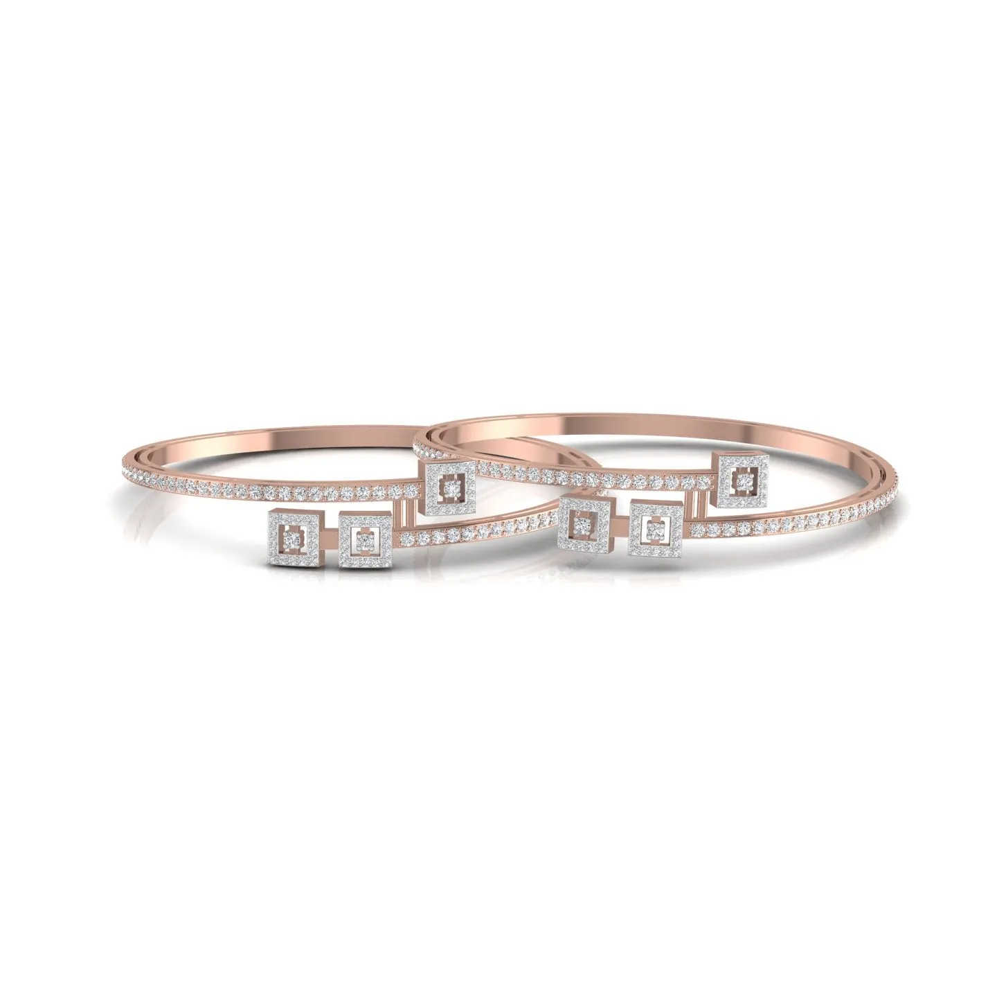 Twist Design Diamond Bangle