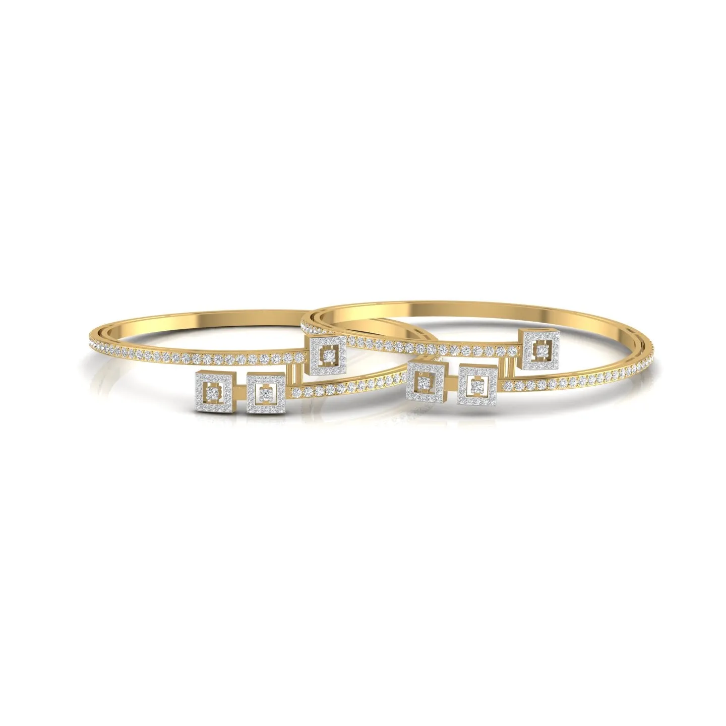 Twist Design Diamond Bangle