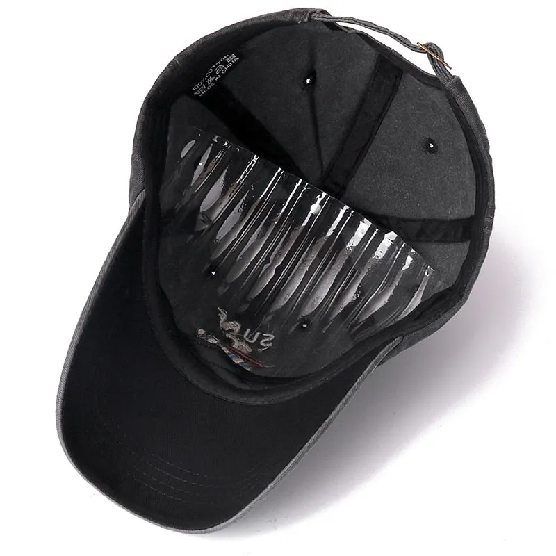 Unisex High Quality Cap Surf Wave Embroidered Washed Cotton Baseball Cap Men Women Casual Adjustable Retro Snapback Hats