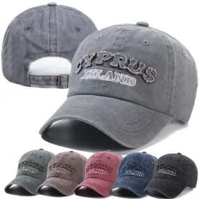 Unisex Washed Cotton Vintage Cap High Quality Simple Letters Embroidery Baseball Cap Men And Women Outdoor Sports Gorras Hats