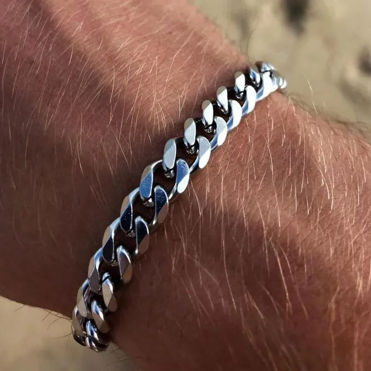 Vintage Men's Chunky Curb Chain Bracelet