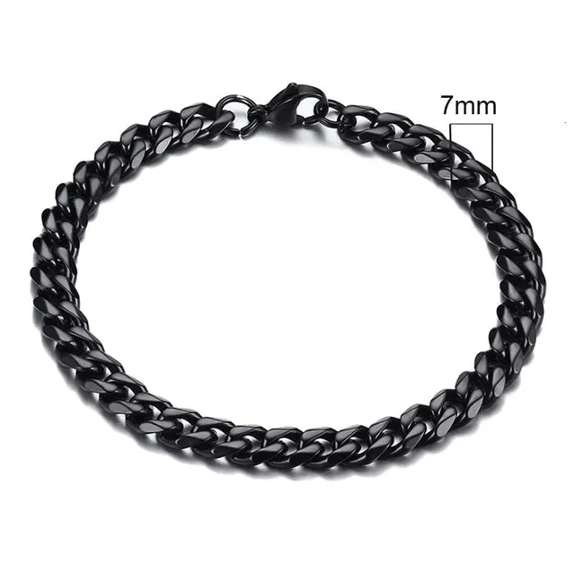 Vintage Men's Chunky Curb Chain Bracelet