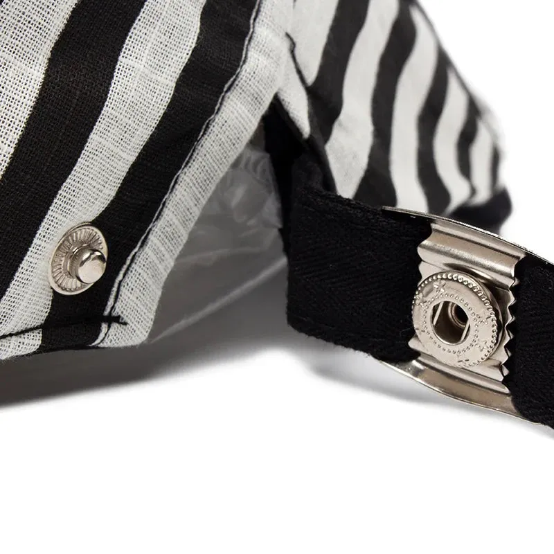 Vintage Stripes Plaid Cotton Visor Flat Cap