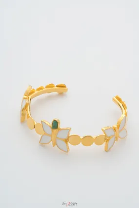 Volare  Butterfly New Collection Colombian raw emerald & 24k Gold Plated