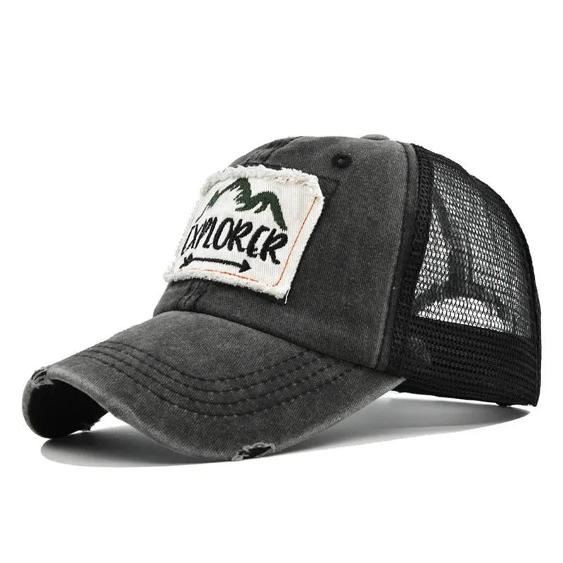 Washed Embroidered Baseball Cap Spring Solid Sunhat Men Women Unisex-Teens Cotton Snapback Caps Fashion Hip Hop Summer Hat