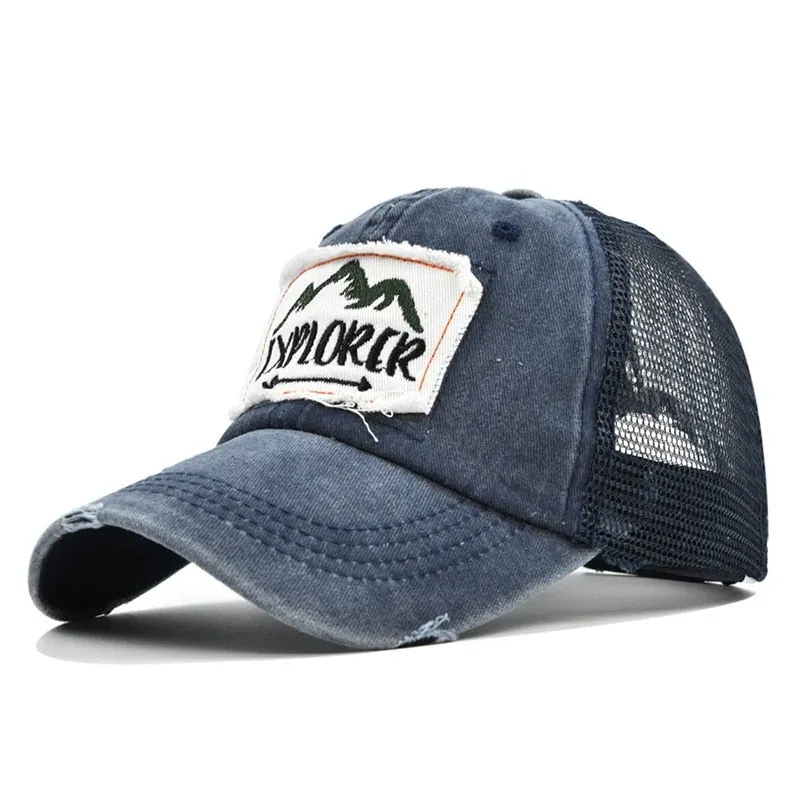 Washed Embroidered Baseball Cap Spring Solid Sunhat Men Women Unisex-Teens Cotton Snapback Caps Fashion Hip Hop Summer Hat