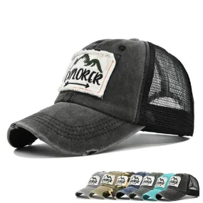 Washed Embroidered Baseball Cap Spring Solid Sunhat Men Women Unisex-Teens Cotton Snapback Caps Fashion Hip Hop Summer Hat