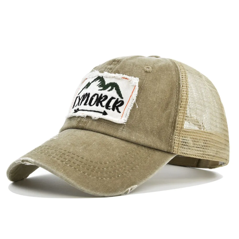 Washed Embroidered Baseball Cap Spring Solid Sunhat Men Women Unisex-Teens Cotton Snapback Caps Fashion Hip Hop Summer Hat