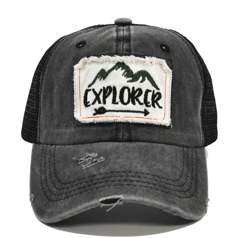 Washed Embroidered Baseball Cap Spring Solid Sunhat Men Women Unisex-Teens Cotton Snapback Caps Fashion Hip Hop Summer Hat