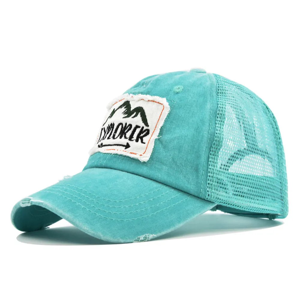 Washed Embroidered Baseball Cap Spring Solid Sunhat Men Women Unisex-Teens Cotton Snapback Caps Fashion Hip Hop Summer Hat