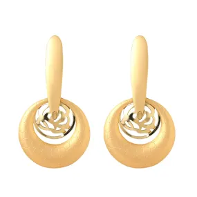Yellow Chimes Earrings for Women and Girls Golden Drop Earrings | Gold Plated Earrings for Girls Western Circle Drop Earrings for women | Birthday Gift for girls and women Anniversary Gift for Wife