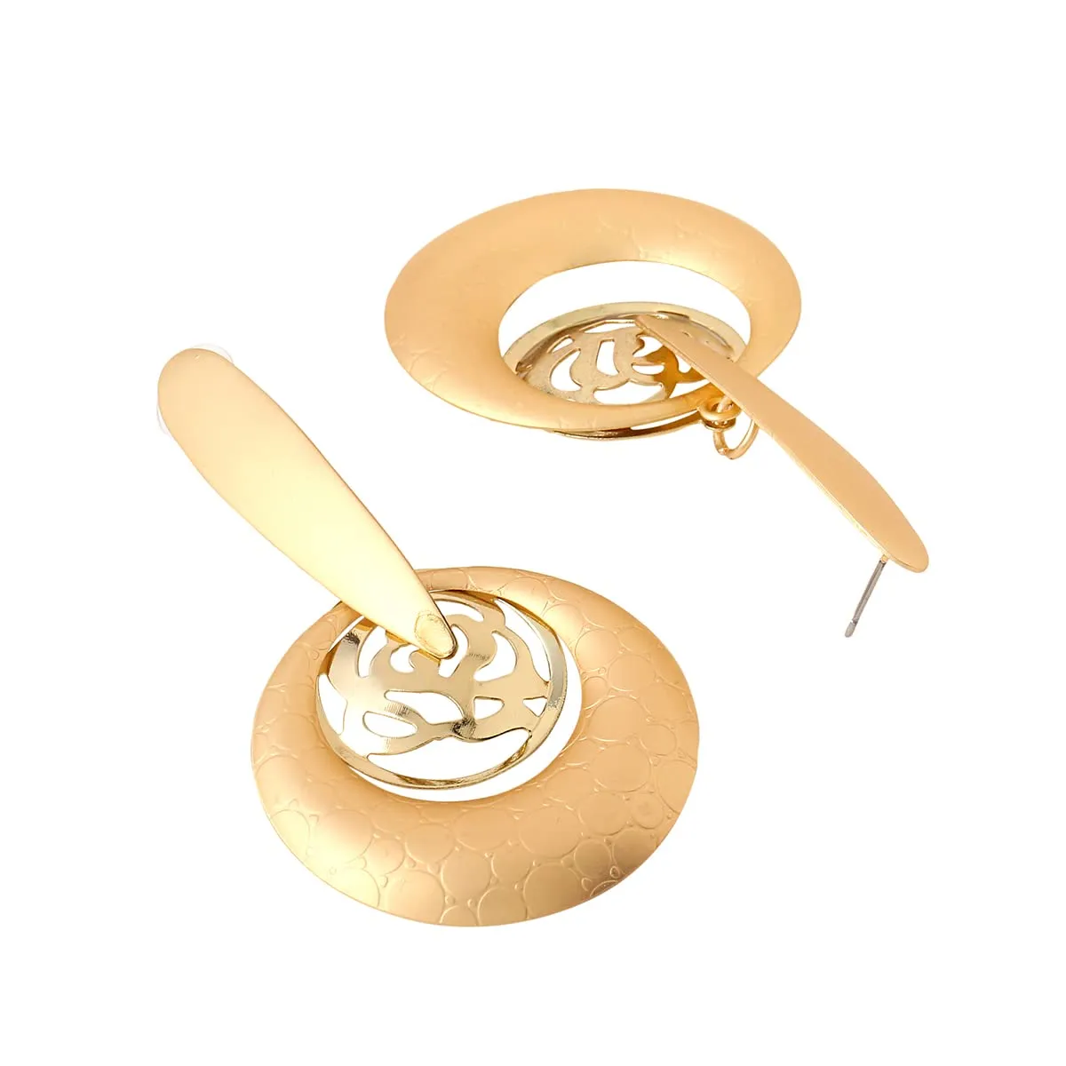 Yellow Chimes Earrings for Women and Girls Golden Drop Earrings | Gold Plated Earrings for Girls Western Circle Drop Earrings for women | Birthday Gift for girls and women Anniversary Gift for Wife