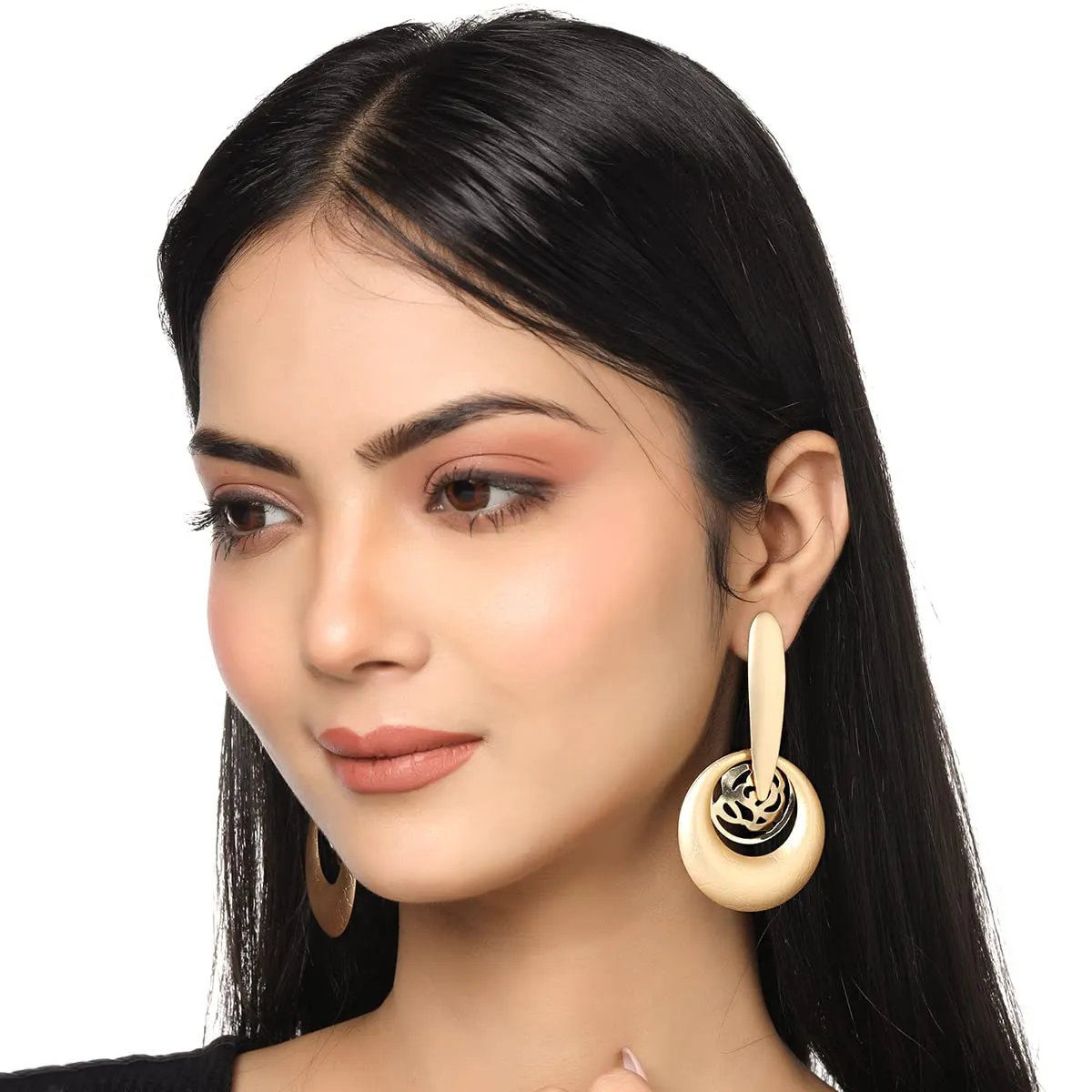 Yellow Chimes Earrings for Women and Girls Golden Drop Earrings | Gold Plated Earrings for Girls Western Circle Drop Earrings for women | Birthday Gift for girls and women Anniversary Gift for Wife